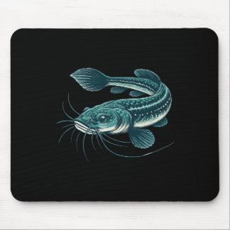 Alfombrilla De Ratón Arte de pesca vintage bagre caminante