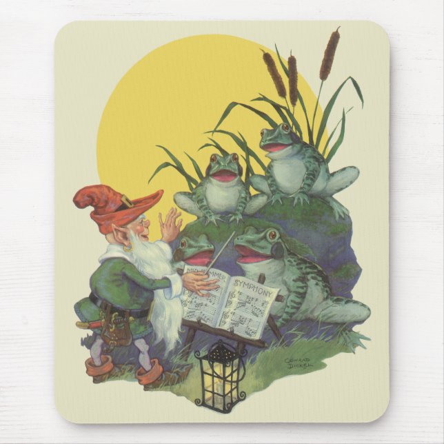 Alfombrilla De Ratón Arte de portada de la revista de música de época,  (Frente)