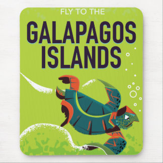 Alfombrilla De Ratón Arte de póster de viaje vintage de Islas Galápagos