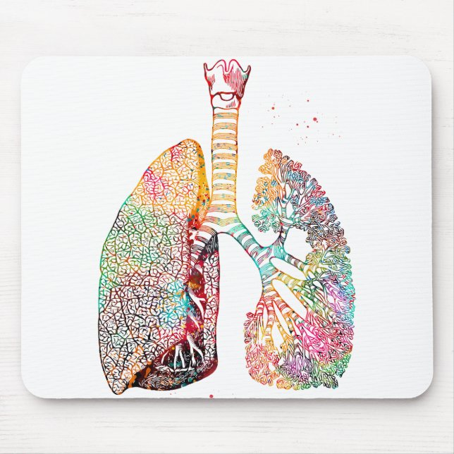 Alfombrilla De Ratón Arte de pulmones (Frente)