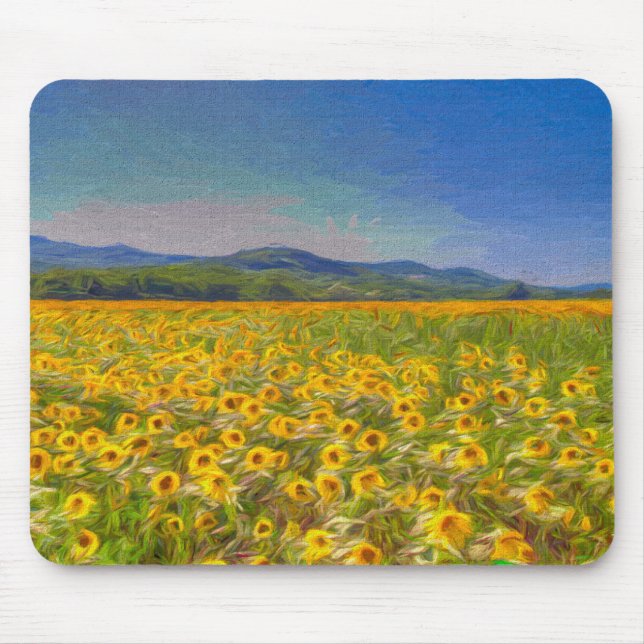 Alfombrilla De Ratón Arte de sueños de girasol (Frente)