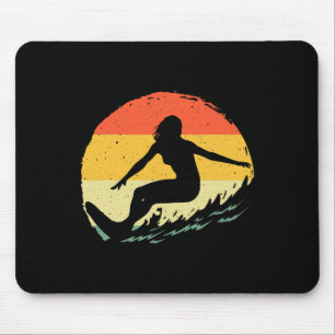 Alfombrilla De Ratón Arte de surf para mujeres chicas playa surfista ha