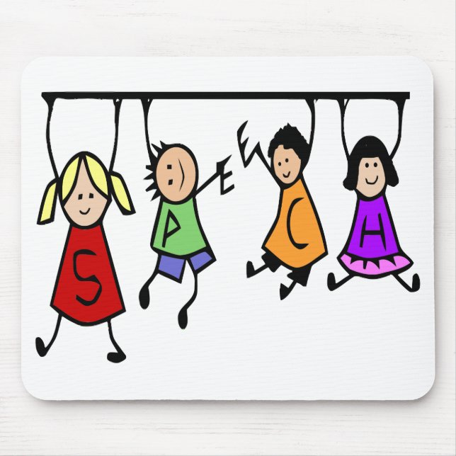 Alfombrilla De Ratón Arte de terapia terapéutica de habla Personalizado (Frente)