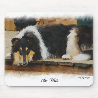 Alfombrilla De Ratón Arte de Tri Color Rough Collie