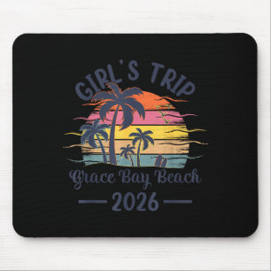 Alfombrilla De Ratón Arte de viaje de chicas de Grace Bay Beach