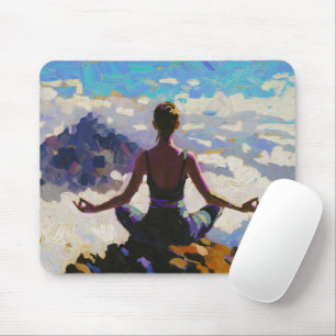 Alfombrilla De Ratón Arte de Yoga: Belleza Equilibrada (Pintura al Óleo
