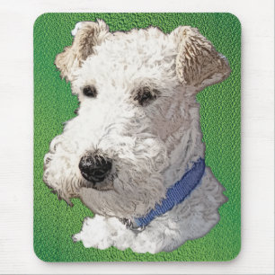 Alfombrilla De Ratón Arte del fox terrier del alambre
