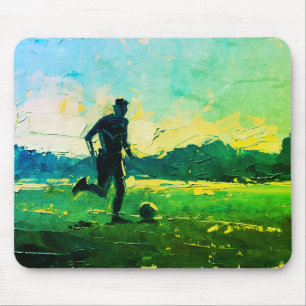 Alfombrilla De Ratón "Arte del Fútbol" (Estilo 4) Pintura al óleo