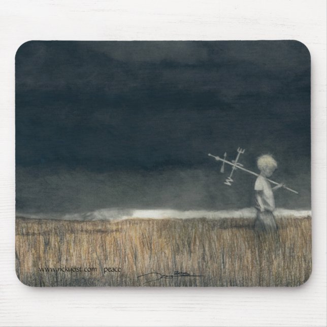 Alfombrilla De Ratón Arte del lápiz del cojín de ratón w/my, 'Childhood (Frente)