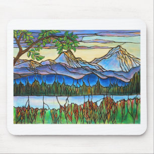 Alfombrilla De Ratón ¡Arte del paisaje del vitral de "un día