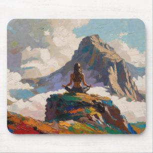 Alfombrilla De Ratón Arte del Yoga: Belleza Equilibrada (Pintura al Óle
