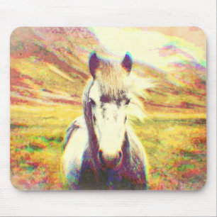 Alfombrilla De Ratón Arte digital de caballos de Islandia