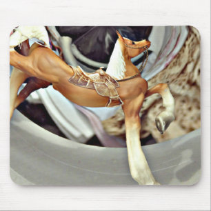 Alfombrilla De Ratón Arte digital de caballos palomino vintage