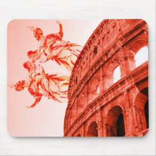 Alfombrilla De Ratón Arte digital del Coliseo y estatuas/esculturas