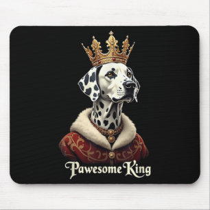Alfombrilla De Ratón Arte divertido de perro dalmata rey pawesome Carru
