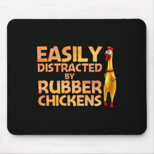 Alfombrilla De Ratón Arte divertido de pollo de goma para hombres y muj