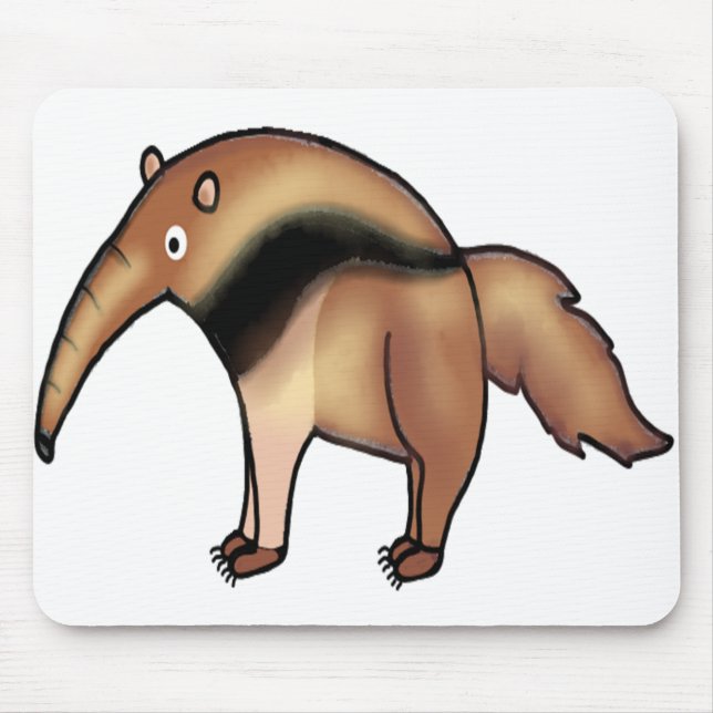 Alfombrilla De Ratón Arte divertido del animal del anteater (Frente)