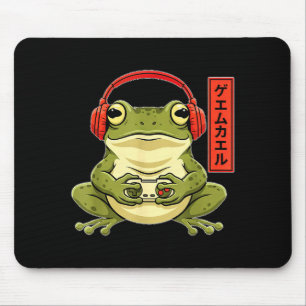 Alfombrilla De Ratón Arte divertido japonés jugador rana vintage juegos