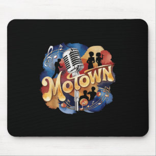 Alfombrilla De Ratón Arte en acuarela de música Motown retro y divertid