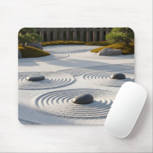Alfombrilla De Ratón Arte en Arena de Jardín Zen Japonés Meditación