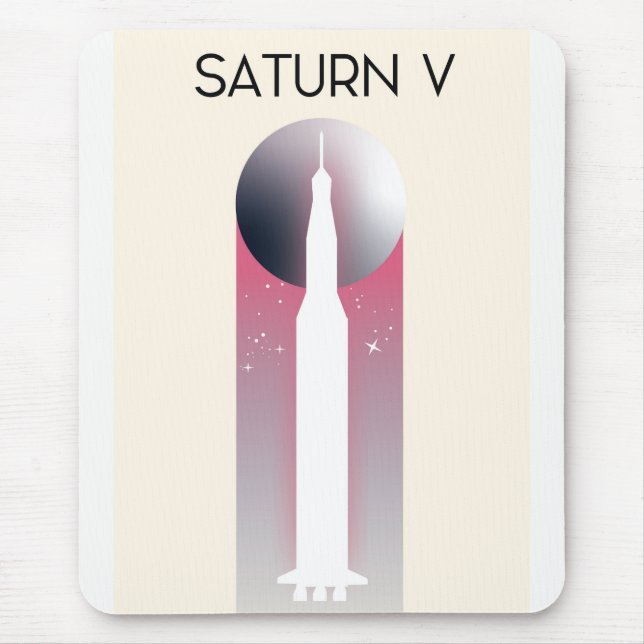 Alfombrilla De Ratón Arte espacial de Saturno V Apollo (Frente)