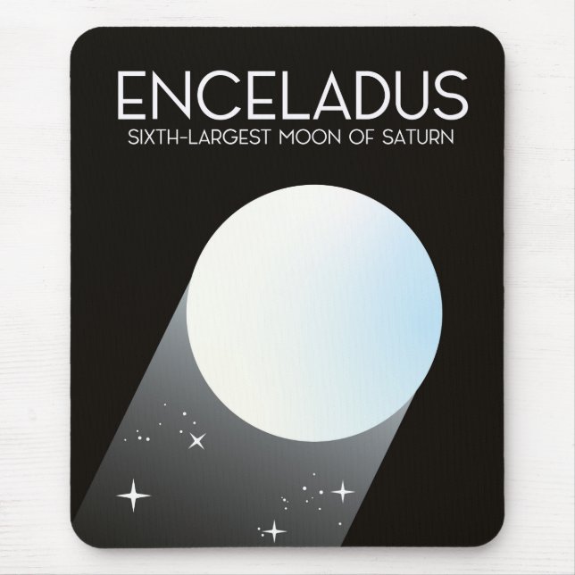 Alfombrilla De Ratón Arte Espacial Enceladus. (Frente)