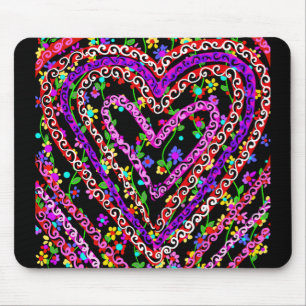 Alfombrilla De Ratón Arte floral de San Valentín
