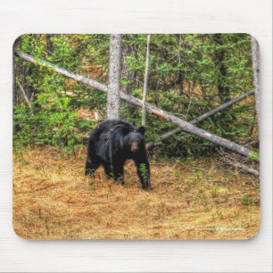 Alfombrilla De Ratón Arte fotográfico sobre el bosque salvaje del oso n