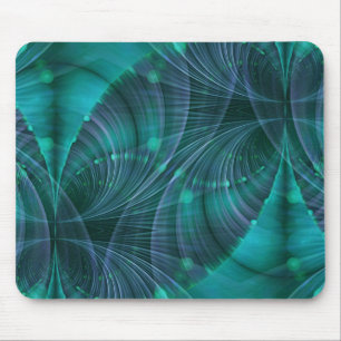 Alfombrilla De Ratón Arte fractal de Apophysis I - azul