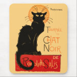 Alfombrilla De Ratón Arte francés Steinlen Black Cat Classic<br><div class="desc">El gato negro - Un hermoso gato negro vintage del artista francés Theophile Steinlen,  un poster clásico del cabaret de Chat Noir de Victoria en Montmartre en París,  Francia.</div>