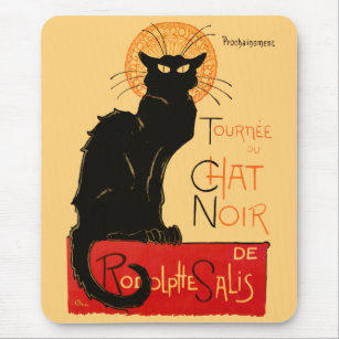 Alfombrilla De Ratón Arte francés Steinlen Black Cat Classic