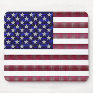 Alfombrilla De Ratón Arte Gemstone de la bandera de Estados Unidos