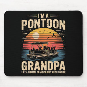 Alfombrilla De Ratón Arte genial de barco de pontón para abuelo hombres