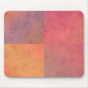 Alfombrilla De Ratón Arte geométrico acuarela rojo rosa naranja amarill