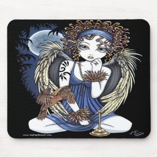 Alfombrilla De Ratón Arte gótico Mousepad del ángel del pájaro del