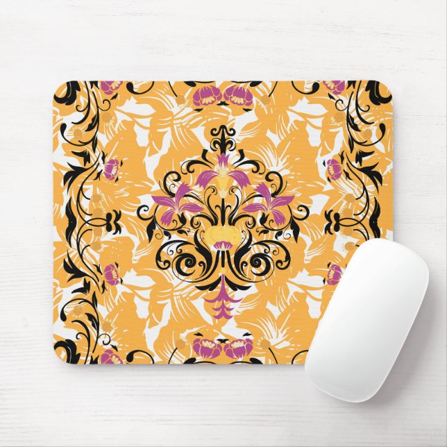 Alfombrilla De Ratón Arte gráfico floral, vida gótica baja (Con ratón)