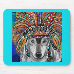 Alfombrilla De Ratón Arte Gray Wolf
