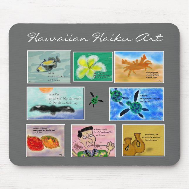 Alfombrilla De Ratón Arte hawaiano Mousepad del Haiku (Frente)