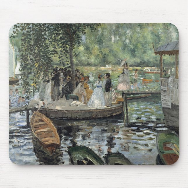 Alfombrilla De Ratón Arte impresionista de Renoir de Grenouillere (Frente)