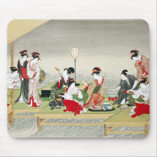 Alfombrilla De Ratón Arte japonés vintage Utagawa Toyohiro Impresión