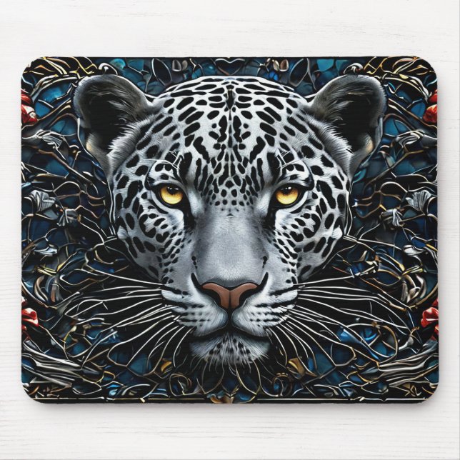 Alfombrilla De Ratón Arte leopardo (Frente)