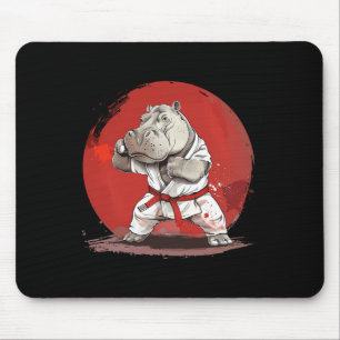 Alfombrilla De Ratón Arte Marcial de Judo Hipopótamo Kickboxing Taekwon