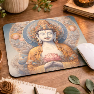 Alfombrilla De Ratón Arte Meditación Buda Zen Espiritual Estético Tranq