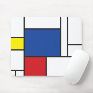 Alfombrilla De Ratón Arte Moderno De Stijl Geométrico Minimalista Mondr