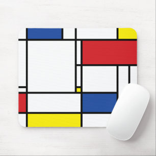 Alfombrilla De Ratón Arte Moderno De Stijl Geométrico Minimalista Mondr