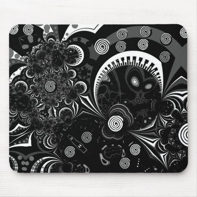 Alfombrilla de ratón Arte Moderno Negro Blanco 2 (Frente)