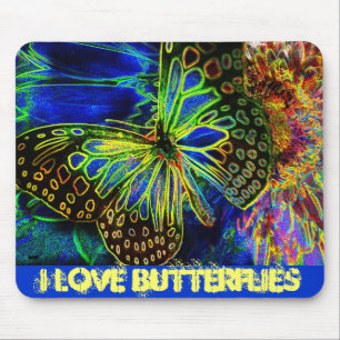 Alfombrilla De Ratón Arte Mousepad de Digitaces de la mariposa