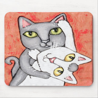 Alfombrilla De Ratón Arte Mousepad de la danza del tango del gato