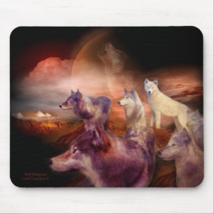 Alfombrilla De Ratón Arte Mousepad de la montaña del lobo