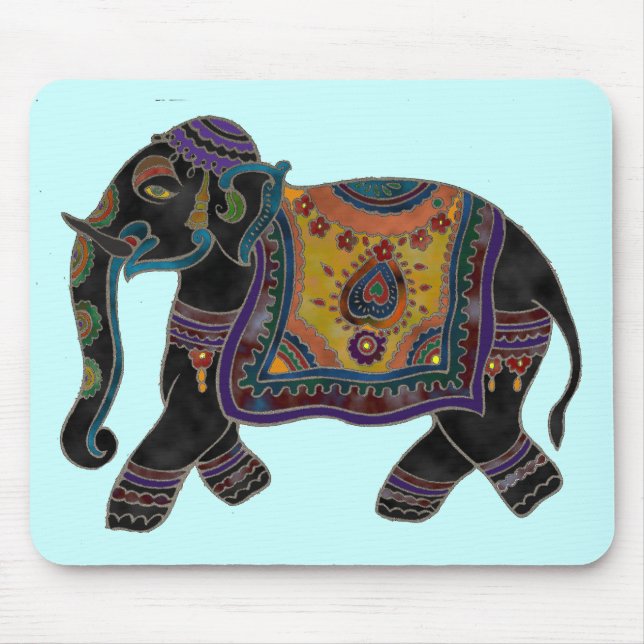 Alfombrilla De Ratón Arte Mousepad del elefante indio (Frente)